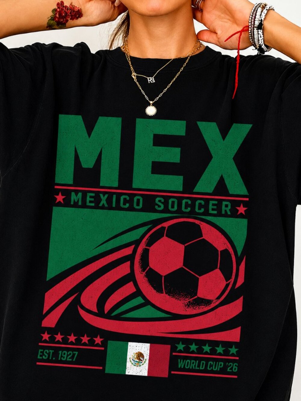 Vintage Mexico Soccer Tee, Retro 90s Football Fan Graphic Shirt